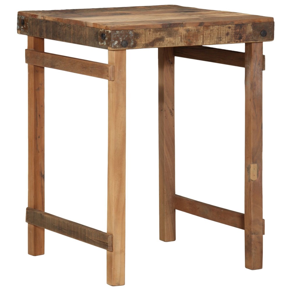 vidaXL Masă dining, 55x60x76 cm, lemn reciclat