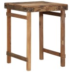 vidaXL Masă de dining Maro 60 x 55 x 76 cm Lemn masiv reciclat vidaXL Masă de dining Maro 60 x 55 x 76 cm Lemn masiv reciclat