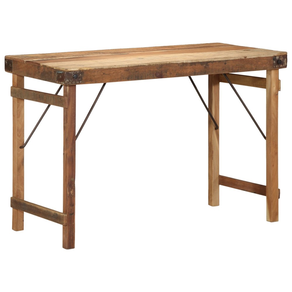 vidaXL Masă dining, 110x55x76 cm, lemn reciclat