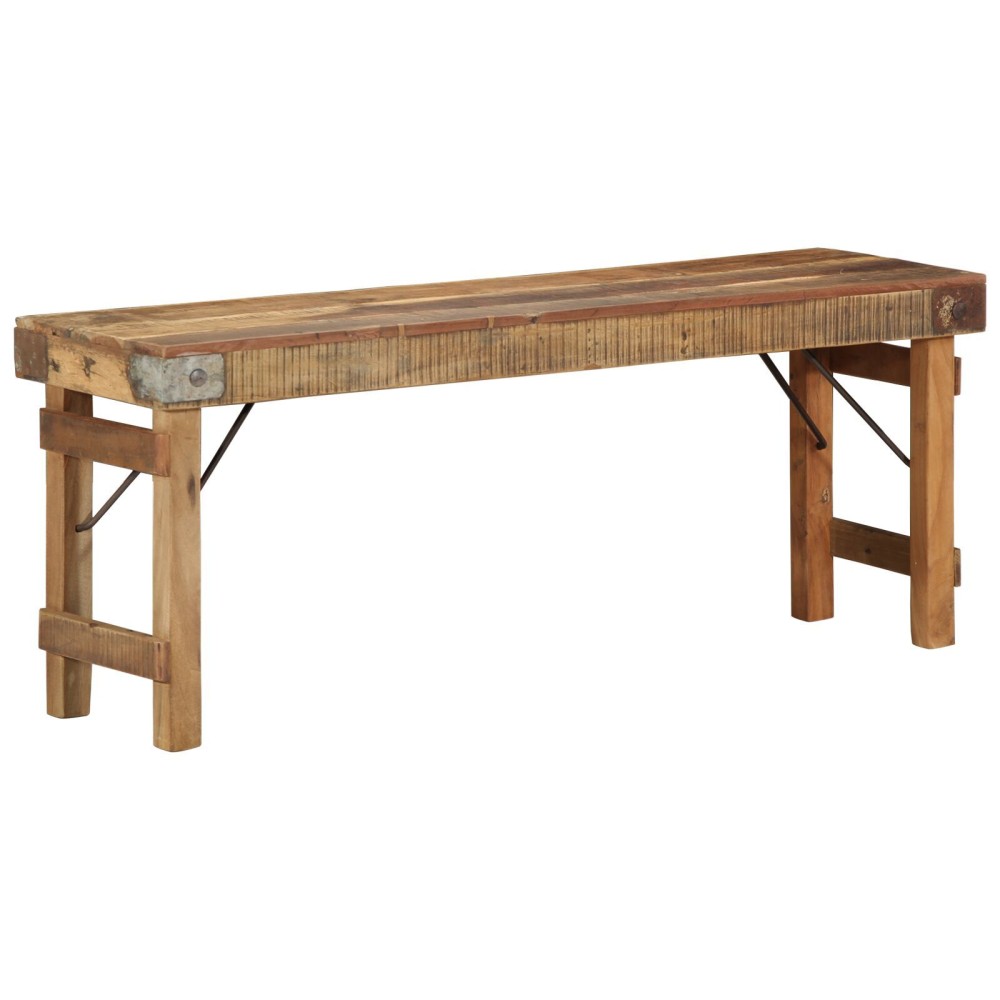 vidaXL Banca 110x35x46 cm din lemn masiv recuperat
