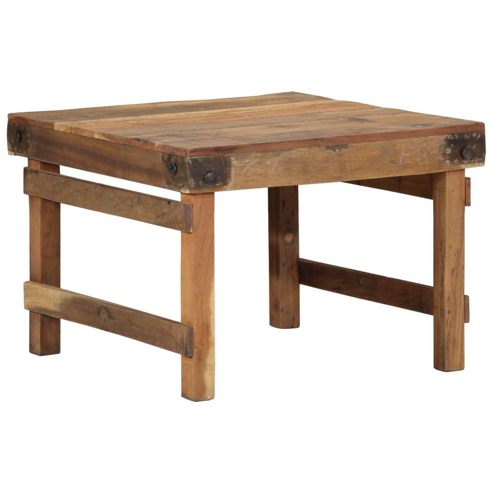 vidaXL Masă de cafea 55x60x40 cm din lemn masiv recuperat