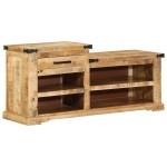 vidaXL Bancă pentru încălțăminte 110x35x50 cm Lemn masiv de mango rugos vidaXL Bancă pentru încălțăminte 110x35x50 cm Lemn masiv de mango rugos
