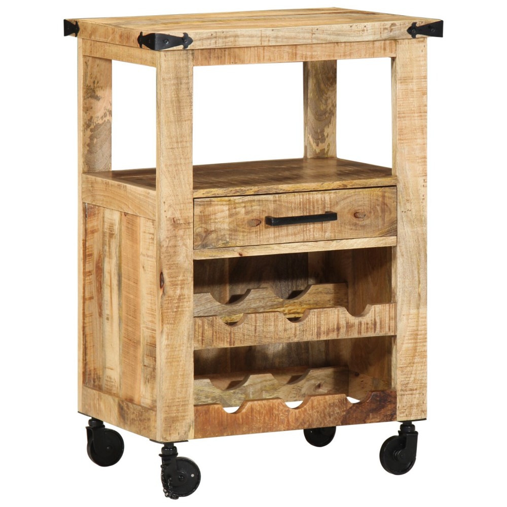 vidaXL Troler de Bucătărie 55x40x80 cm Lemn Rustic Masiv de Mango