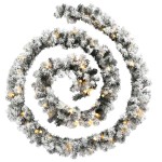 vidaXL Ghirlandă de Crăciun cu lumini LED, verde, 5 m, PVC vidaXL Ghirlandă de Crăciun cu lumini LED, verde, 5 m, PVC