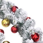 vidaXL Ghirlandă de Crăciun cu globuri și lumini LED, verde, 10 m, PVC vidaXL Ghirlandă de Crăciun cu globuri și lumini LED, verde, 10 m, PVC
