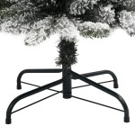 vidaXL Brad de Crăciun artificial slim cu zăpadă pufoasă 210 cm PVC&PE