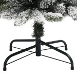 vidaXL Brad de Crăciun artificial slim cu zăpadă pufoasă 240 cm PVC&PE