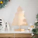 vidaXL Brad de Crăciun decorativ, 70 cm, lemn masiv vidaXL Brad de Crăciun decorativ, 70 cm, lemn masiv