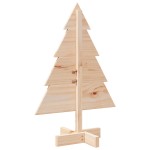 vidaXL Brad de Crăciun decorativ, 70 cm, lemn masiv vidaXL Brad de Crăciun decorativ, 70 cm, lemn masiv