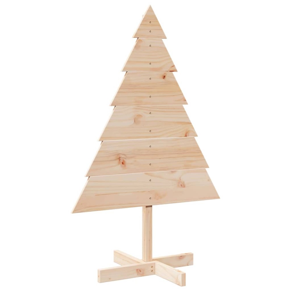 vidaXL Brad de Crăciun decorativ, 110 cm, lemn masiv