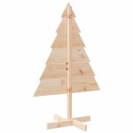 vidaXL Brad de Crăciun decorativ, 110 cm, lemn masiv vidaXL Brad de Crăciun decorativ, 110 cm, lemn masiv