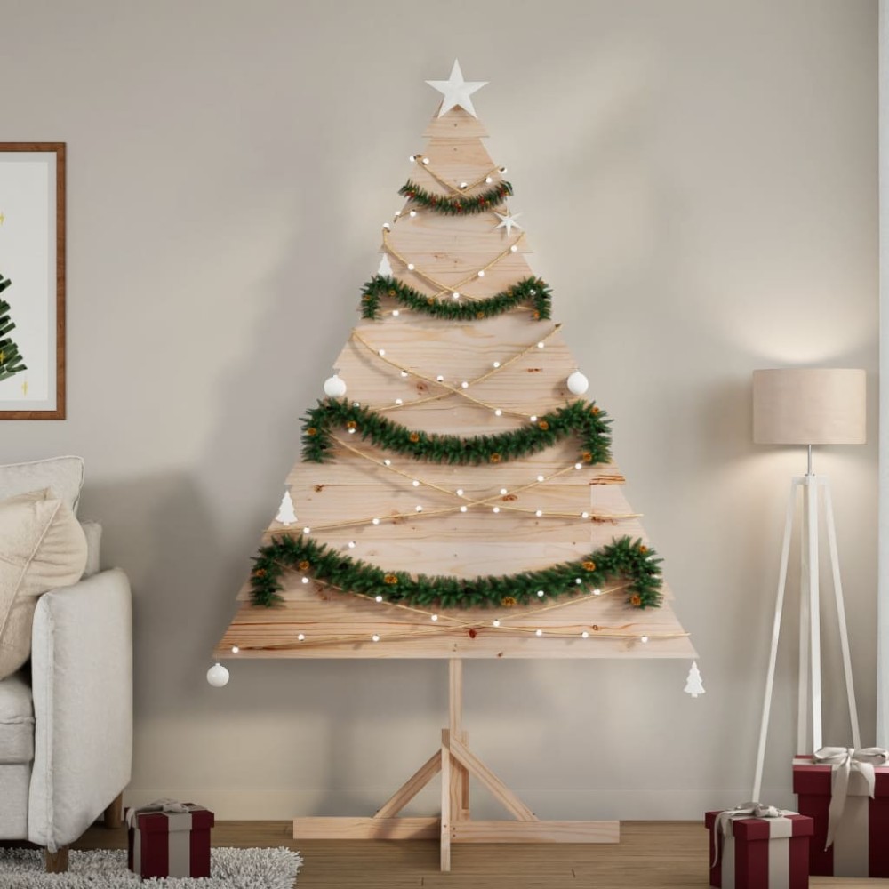 vidaXL Brad de Crăciun decorativ, 180 cm, lemn masiv