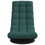 vidaXL Scaun pivotant cu podea verde închis 70x51x79 cm stofa