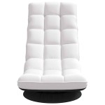 vidaXL Scaun pivotant cu podea alb 70x51x79 cm Tesatura