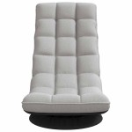 vidaXL Scaun pivotant pentru podea gri nor 70x51x79 cm material textil