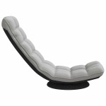 vidaXL Scaun pivotant pentru podea gri nor 70x51x79 cm material textil