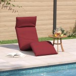 vidaXL Șezlong pliabil, roșu vin, 175x54x8,5 cm, țesătură Oxford vidaXL Șezlong pliabil, roșu vin, 175x54x8,5 cm, țesătură Oxford