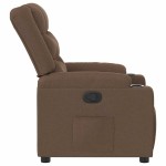 vidaXL Fotoliu rabatabil, maro, material textil