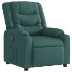 vidaXL Fotoliu rabatabil, verde închis, material textil vidaXL Fotoliu rabatabil, verde închis, material textil