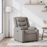 vidaXL Fotoliu rabatabil, gri taupe, material textil