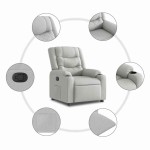 vidaXL Scaun extensibil din stofă gri nor vidaXL Scaun extensibil din stofă gri nor