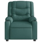 vidaXL Fotoliu de masaj rabatabil, verde închis, material textil vidaXL Fotoliu de masaj rabatabil, verde închis, material textil
