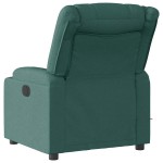 vidaXL Fotoliu de masaj rabatabil, verde închis, material textil vidaXL Fotoliu de masaj rabatabil, verde închis, material textil