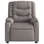 vidaXL Fotoliu de masaj rabatabil, gri taupe, material textil