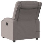 vidaXL Fotoliu de masaj rabatabil, gri taupe, material textil
