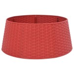vidaXL Fustă brad de Crăciun, roșu, Ø56x23 cm, plastic vidaXL Fustă brad de Crăciun, roșu, Ø56x23 cm, plastic