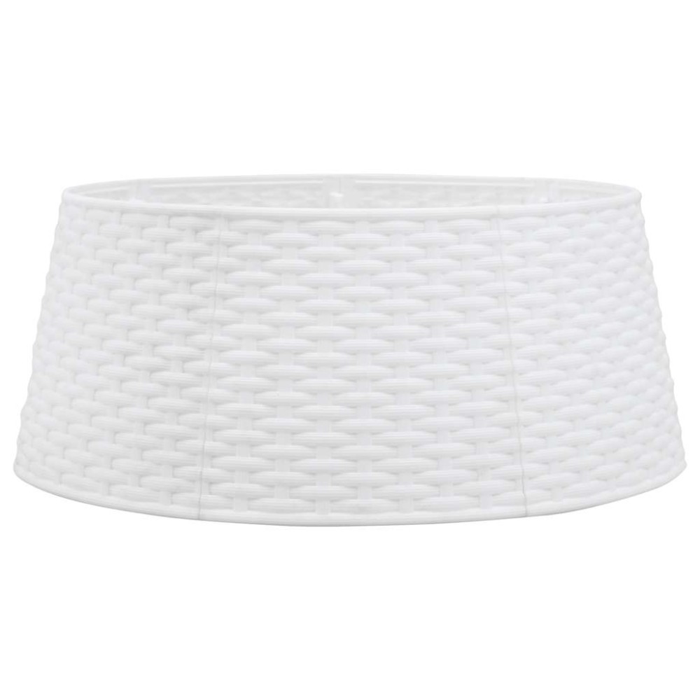 vidaXL Fustă brad de Crăciun, alb, Ø56x23 cm, plastic