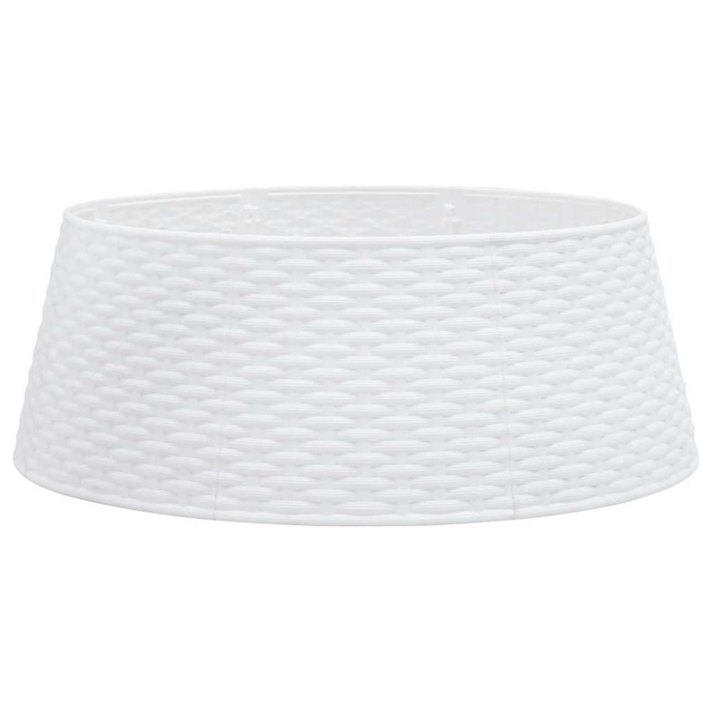 vidaXL Fustă brad de Crăciun, alb, Ø65x23 cm, plastic
