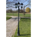 Felinar Brighton cu 3 brațe 230 cm Verde închis/Negru Felinar Brighton cu 3 brațe 230 cm Verde închis/Negru