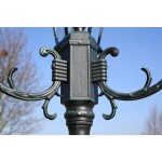Felinar Brighton cu 3 brațe 230 cm Verde închis/Negru Felinar Brighton cu 3 brațe 230 cm Verde închis/Negru