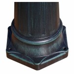 Felinar Brighton cu 3 brațe 230 cm Verde închis/Negru Felinar Brighton cu 3 brațe 230 cm Verde închis/Negru