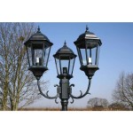 Felinar Brighton cu 3 brațe 230 cm Verde închis/Negru Felinar Brighton cu 3 brațe 230 cm Verde închis/Negru
