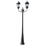 vidaXL Stâlp lampă grădină 2 brațe verde închis/negru 230 cm aluminiu vidaXL Stâlp lampă grădină 2 brațe verde închis/negru 230 cm aluminiu