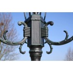 vidaXL Stâlp lampă grădină 2 brațe verde închis/negru 230 cm aluminiu vidaXL Stâlp lampă grădină 2 brațe verde închis/negru 230 cm aluminiu