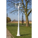 Felinar de grădină Kingston cu 3 brațe 215 cm Alb Felinar de grădină Kingston cu 3 brațe 215 cm Alb