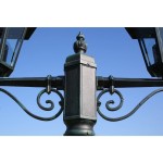 Felinar de grădină Brighton cu 2 brațe 215 cm Verde Felinar de grădină Brighton cu 2 brațe 215 cm Verde