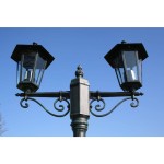 Felinar de grădină Brighton cu 2 brațe 215 cm Verde Felinar de grădină Brighton cu 2 brațe 215 cm Verde