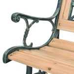 vidaXL Bancă de grădină, 122 cm, lemn