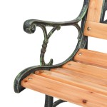 vidaXL Bancă de grădină, 122 cm, lemn