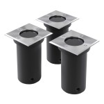 vidaXL Lămpi de sol pentru exterior, 3 buc., pătrat vidaXL Lămpi de sol pentru exterior, 3 buc., pătrat
