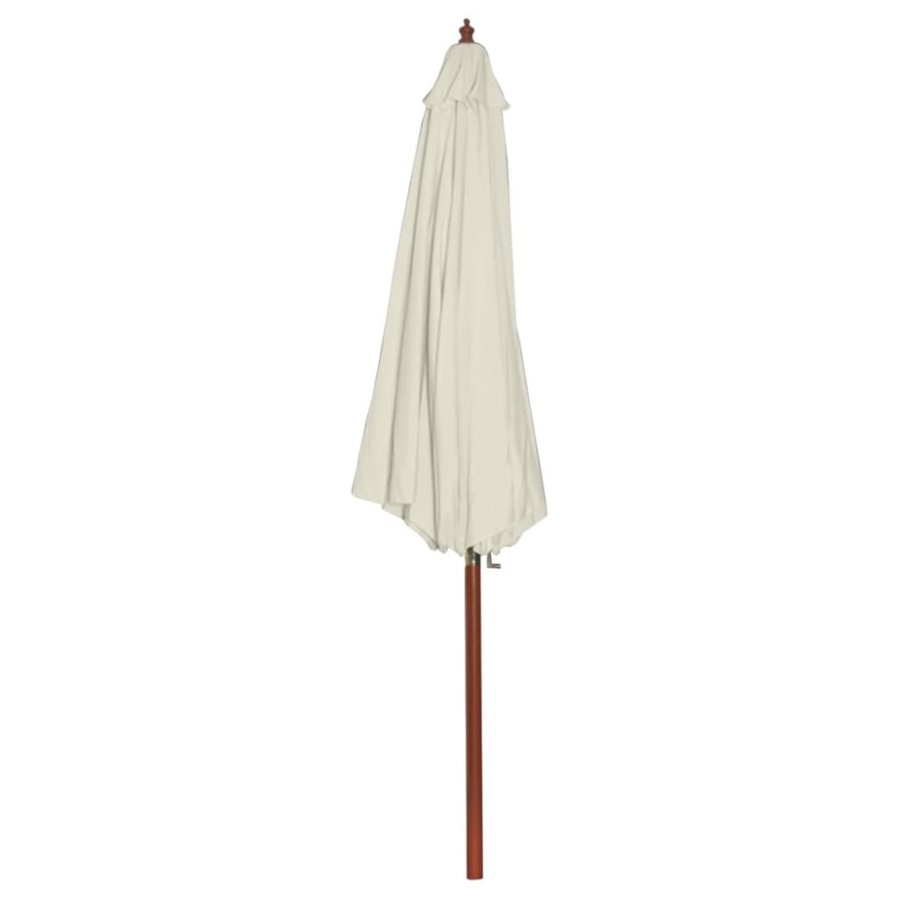 vidaXL Umbrelă de soare, 300 x 258 cm, alb nisipiu