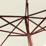 vidaXL Umbrelă de soare, 300 x 258 cm, alb nisipiu vidaXL Umbrelă de soare, 300 x 258 cm, alb nisipiu