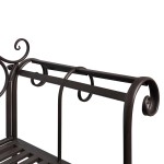 vidaXL Bancă de grădină, maro învechit, 132 cm, oțel