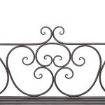 vidaXL Bancă de grădină, maro învechit, 132 cm, oțel