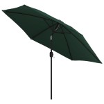 Umbrelă de soare cu stâlp din oțel 3 m, Verde Umbrelă de soare cu stâlp din oțel 3 m, Verde