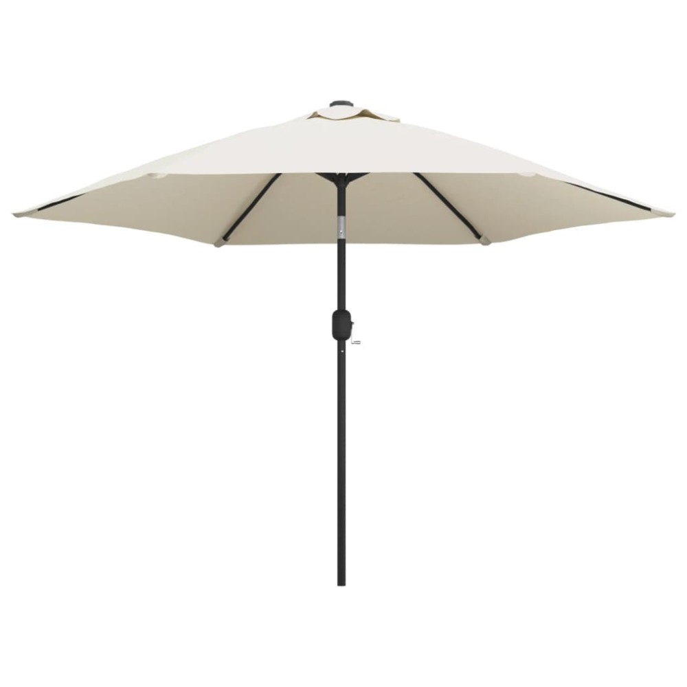 vidaXL Umbrelă de soare, alb nisipiu, 3 m, stâlp din oțel